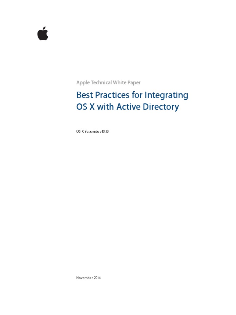 Best Practices For Integrating OS X With Active Directory | PDF ...