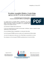 Communiqué de France Jamet - Mme Delga Arrache Le Micro D'un Élu FN