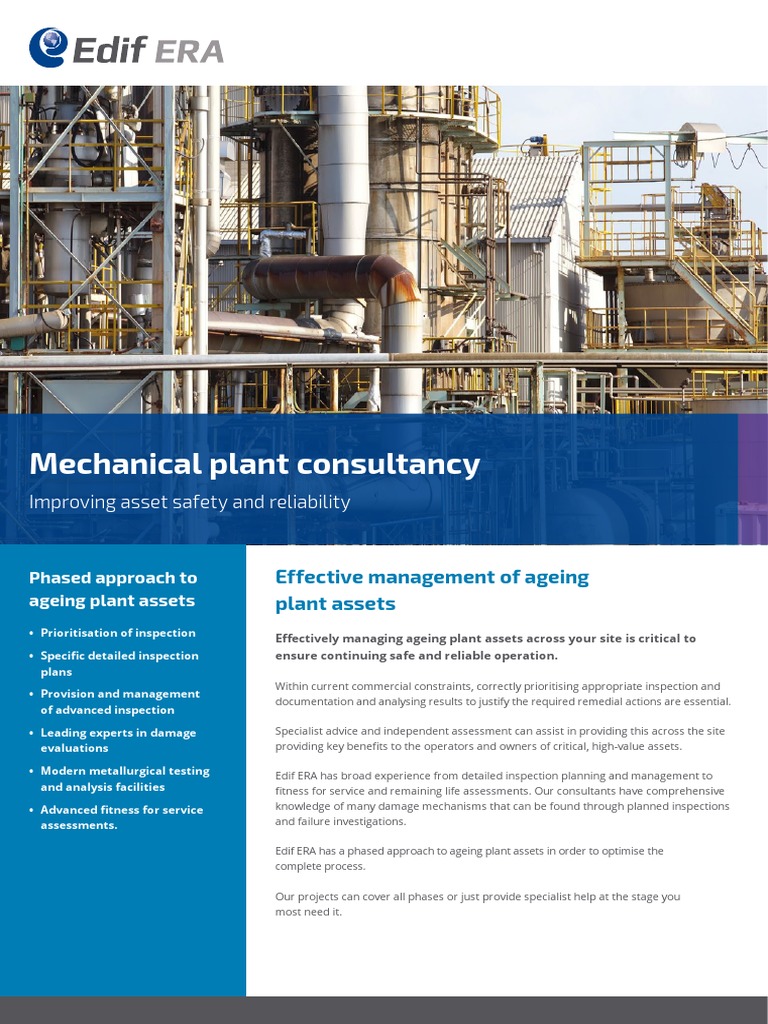 Edif ERA Datasheet Mechanical Plant Consultancy Reliability