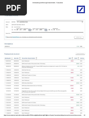 Onlinebanking And Brokerage Deutsche Bank Transactions