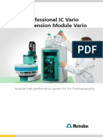 940 Professional IC Vario 942 Extension Module Vario: Modular High-Performance System For Ion Chromatography