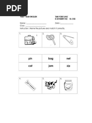 year 1 english worksheet pdf