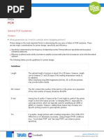 General PCR Guidelines: Primers