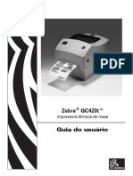 Manual Impressora Zebra Gc420t-Ug-Pt PDF