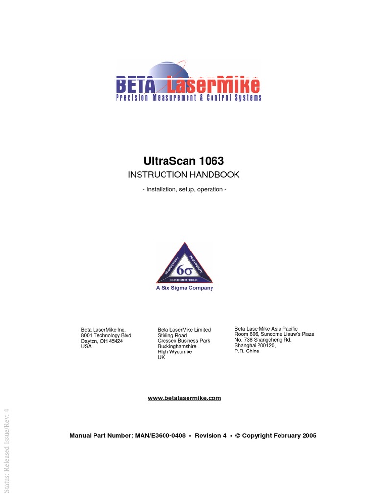 UltraScan 1063 English Handbook Rev4 | Electromagnetic Compatibility |  Electromagnetic Interference