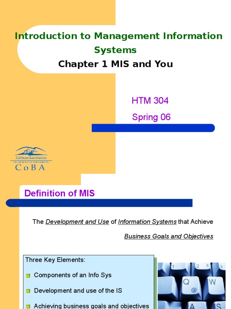 Introduction To Management Information Systems: Chapter 1 MIS and You ...
