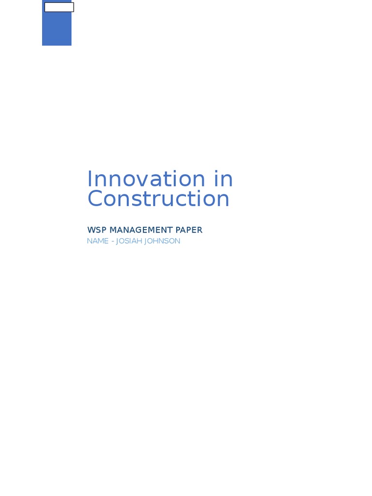 Innovations in Sustainable Construction | PDF | Innovation | Efficient ...