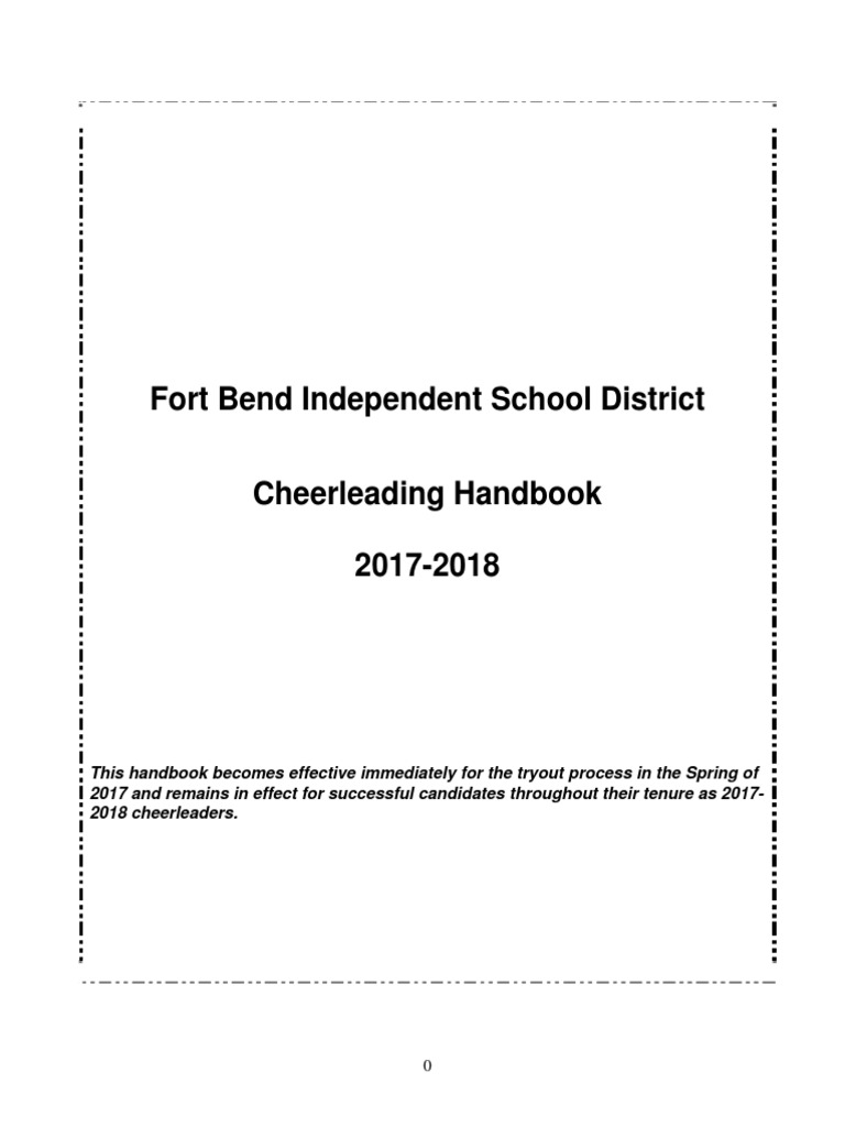 Fort Bend Cheerleading Handbook 2017-2018 | PDF | Cheerleading | Sports