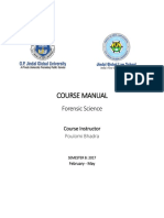 Course Manual: Forensic Science