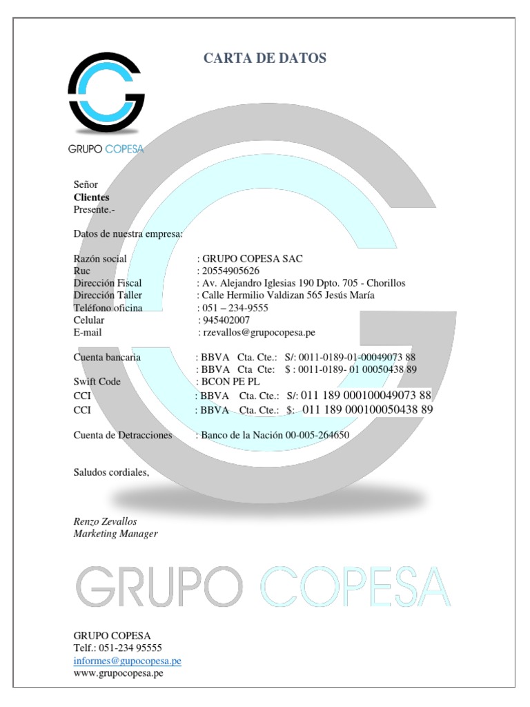 Datos de Contacto Grupo Copesa | PDF | Derecho