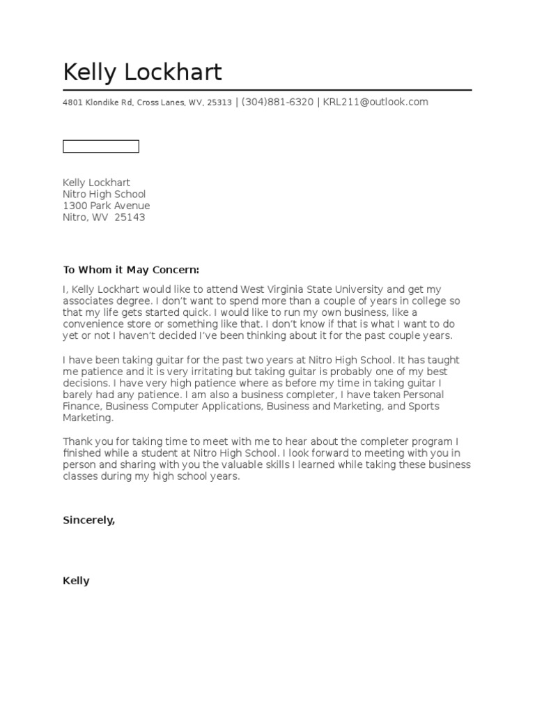 Completer Portfolio Letter of Intro | PDF