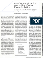 A Study On Arc Characteristics and Its Application To Height Control in Plasma Arc Cutting