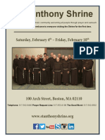 ST - Anthony Shrine: Saturday, February 4 - Friday, February 10