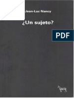 Un Sujeto - Jean Luc Nancy PDF