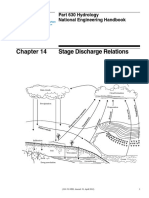 Stage Discharge Relations: Part 630 Hydrology National Engineering Handbook