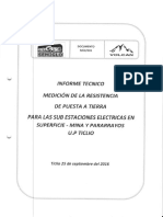 MEDICIÓN DE LA RESISTENCIA DE PUESTA A TIERRA SUB ESTACIONES Y PARARRAYO U.P TICLIO.pdf