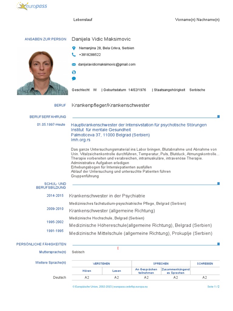 Lebenslauf Doc 1 Pdf
