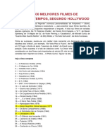 Lista Dos 100 Melhores Filmes de Todos Os Tempos