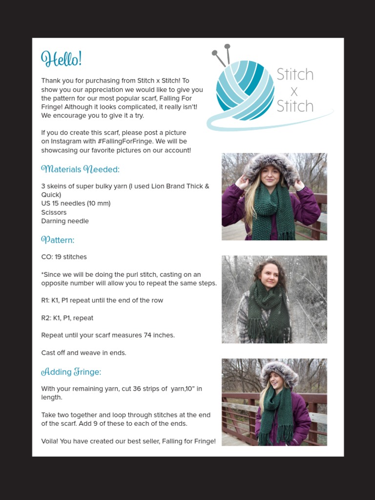 316 Knitting Pattern | PDF