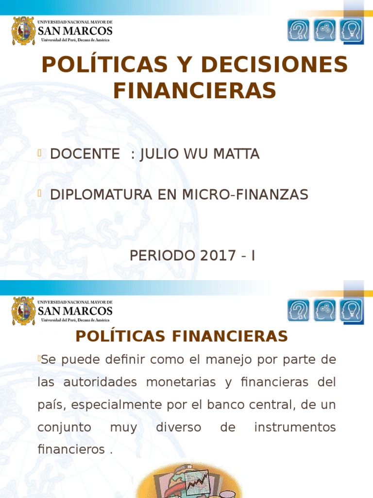 Políticas y Decisiones Financieras | PDF | Capital de trabajo |  Rentabilidad sobre recursos propios