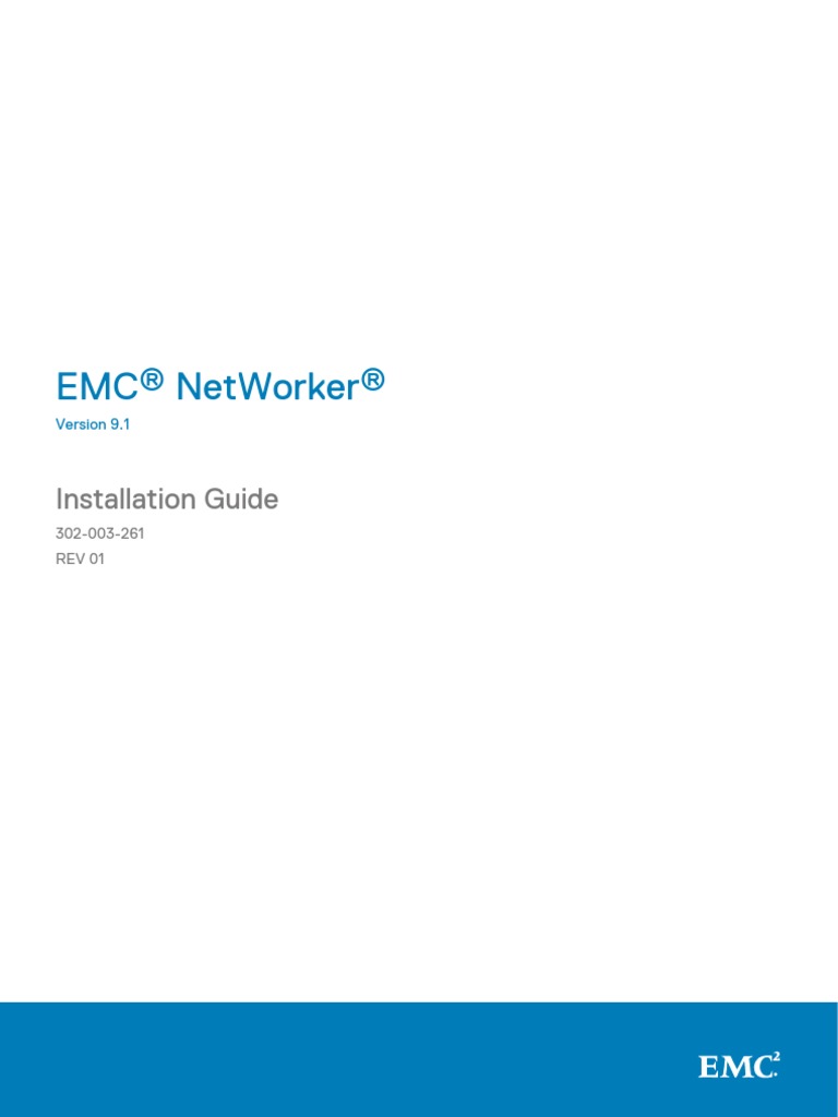 Networker Install Guide | PDF | Server (Computing) | Backup