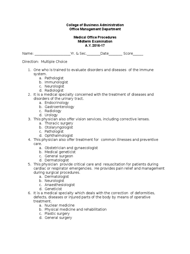 Midterm Exam, MOP PDF