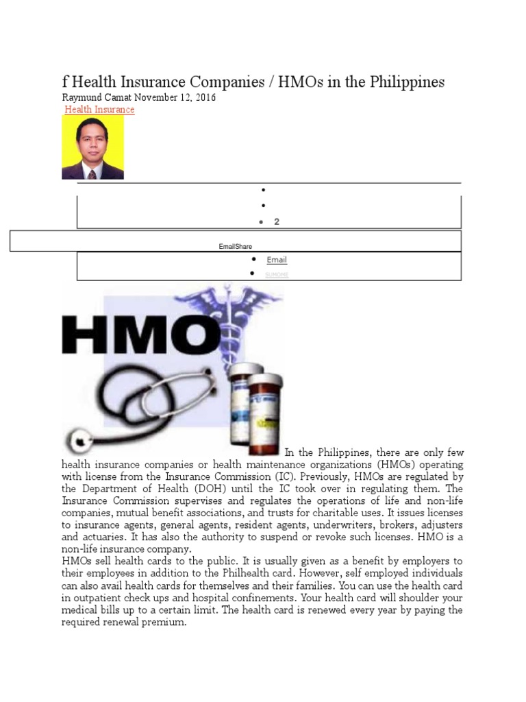 HMO Providers in the Philippines 2016 | PDF | Social Science | Self ...