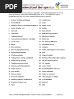 Instructional Strategies List July 2015