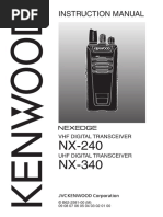 Manual Radio Kenwood Nexedge - nx240