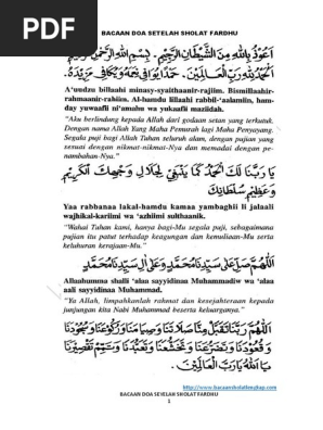 Doa Setelah Sholat Fardhu Dan Artinya