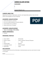 Curriculum-Vitae: Career Objective