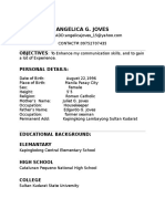 Angelica Joves Resume - HR and Promotions Experience