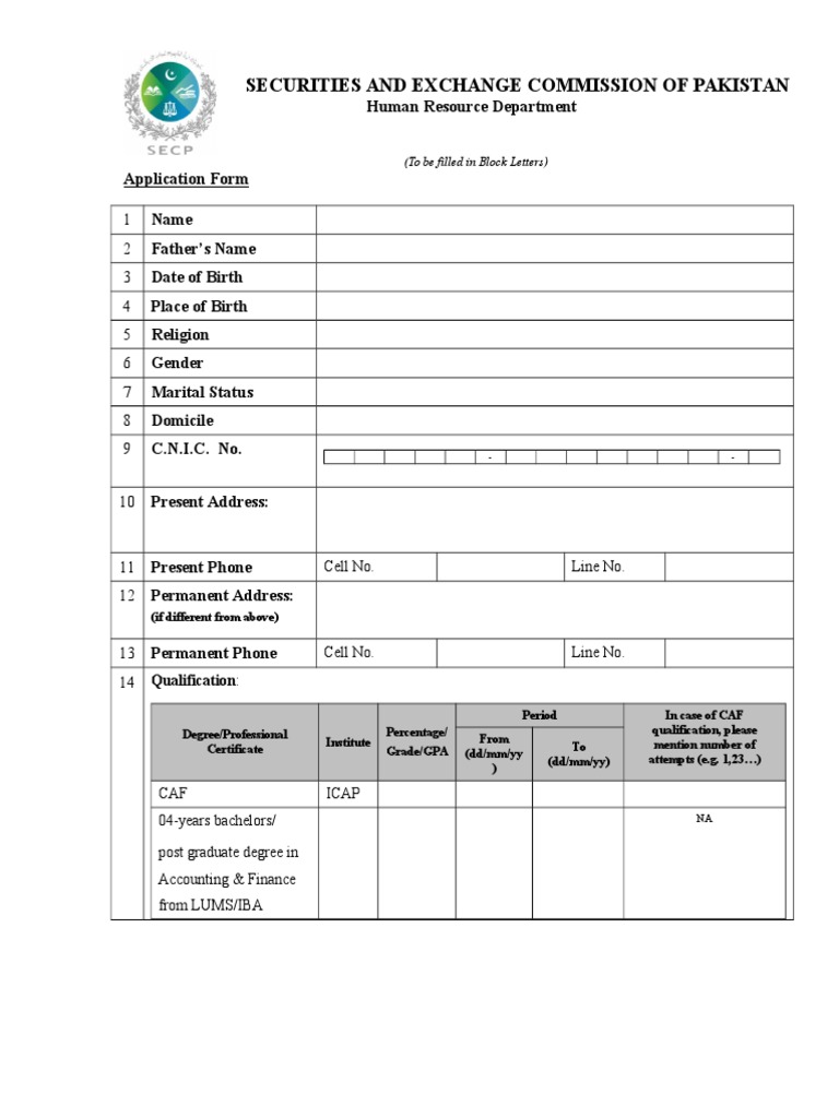 ApplicationForm ICAP Trainees 2 3 | PDF | Social Institutions | Social ...