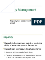 Capacity Management: Capacity Has A Cost, Whether It Is Used or Not