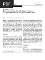 Determination of Copper by Anodic Stripping Voltammetry On A Glassy Carbon Electrode Using A Continuous Flow System