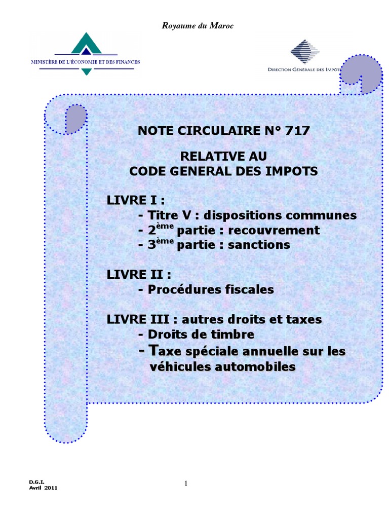 Note Circulaire 717 Tome3 PDF | PDF | Facture | Sodles