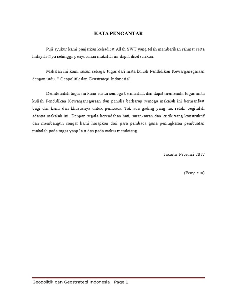 Geopolitik Dan Geostrategi Indonesia