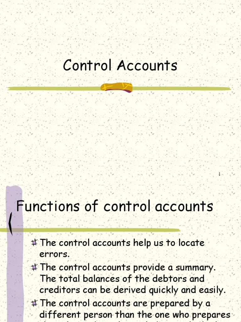 Control_Account.ppt Debits And Credits Bookkeeping