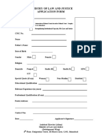Ministry of Law and Justice Application Form