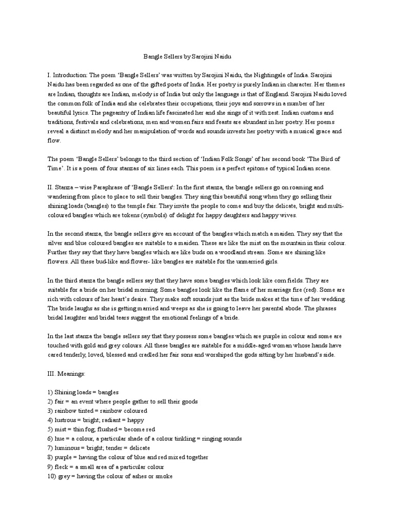 The Bangle Sellers A Poem Celebrating Indian Women at Different Life