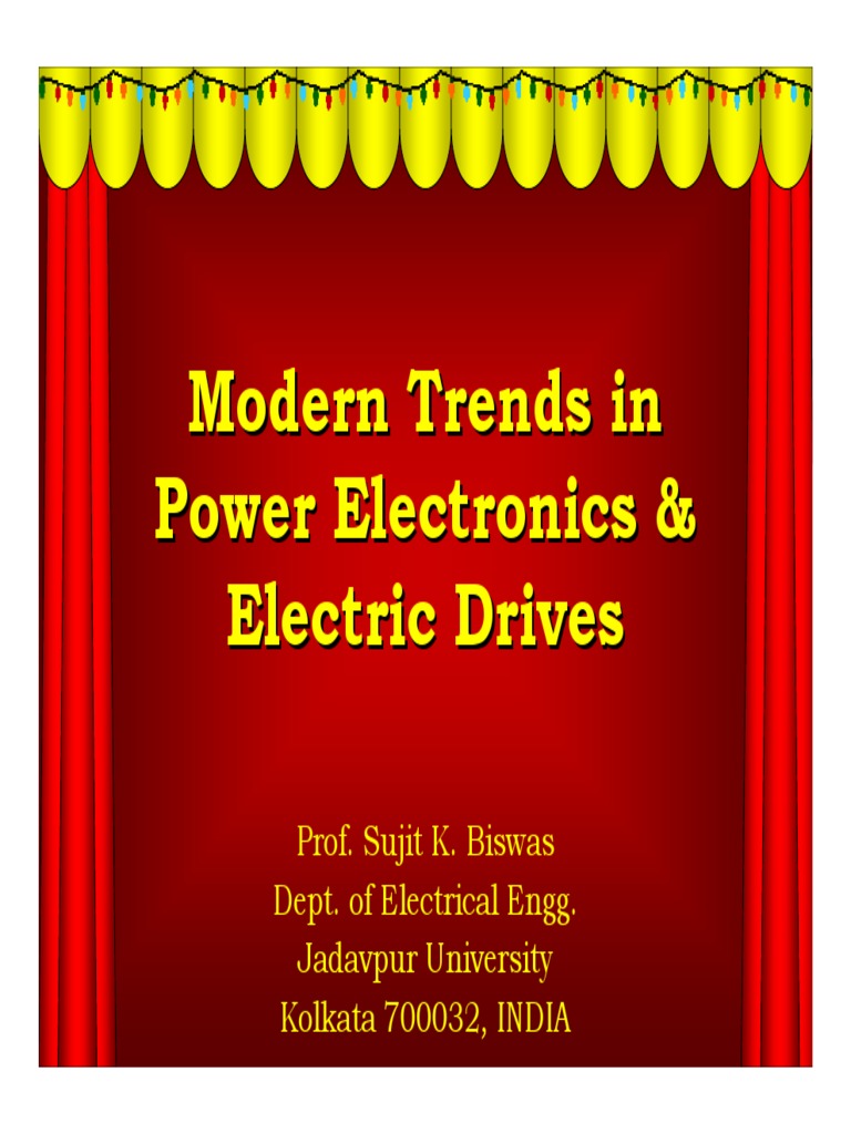 Modern Trends in Power Electronics & Drives PDF Power Electronics