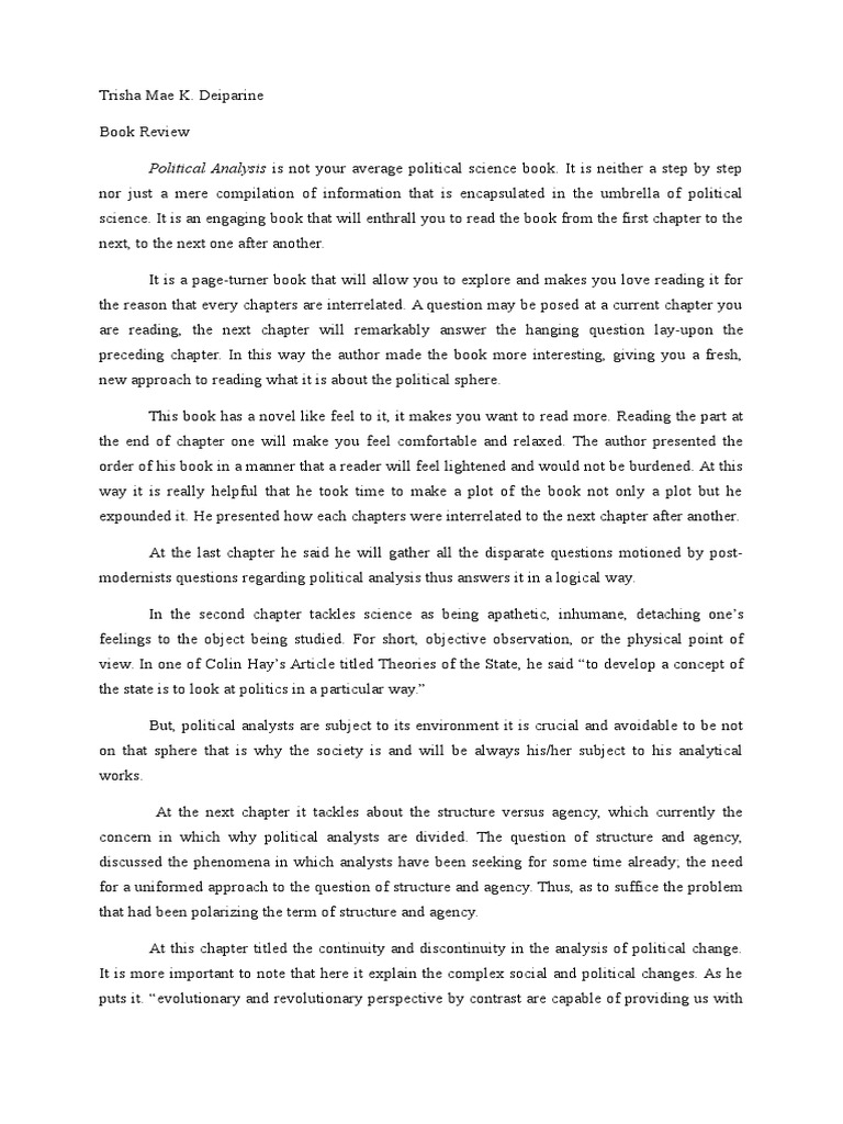 Engaging Political Analysis Review | PDF | Political Science | Concept