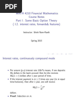 MATH 4210 Financial Mathematics Course Notes Part I: Some Basic Option Theory (I.2. Interest Rates, Forwards& Features)