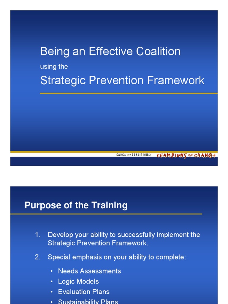 Being An Effective Coalition Using The Strategic Prevention Framework ...