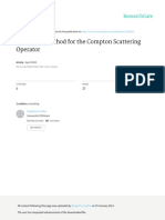 Numerical Method For The Compton Scattering Operat