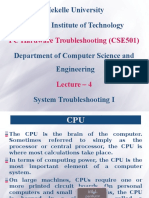 Mekelle University Mekelle Institute of Technology: PC Hardware Troubleshooting (CSE501)