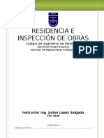 Residencia e Inspección de Obras