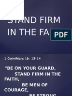 Stand Firm in Faith and Love