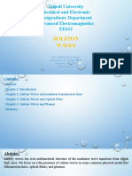 Tripoli University Electrical and Electronic Postgraduate Department Advanced Electromagnetics EE612 SOLITON WAVES