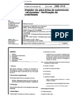 NBR 05521 MB 1018 - Limpador de Para-Brisa de Automoveis e Camionetas - Verificacao Da Durabilida